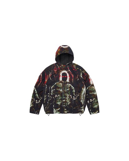 Supreme Black Hooded Raglan Jacket "Ss26