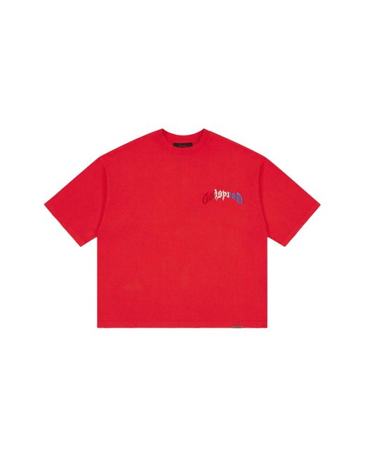 GODSPEED NEW YORK Red Vital Necessi-Tee "4Th" Gs501" for men