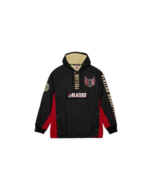 Mitchell & Ness Black Team Og 2.0 Windbreaker Vintage Logo "Nba Trail Blazers" Ojpo7093 Ptbyypppblck" for men