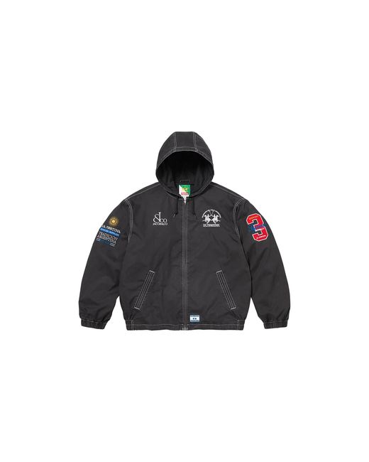 Supreme Black La Martina Lightweight Hooded Jacket "Ss26