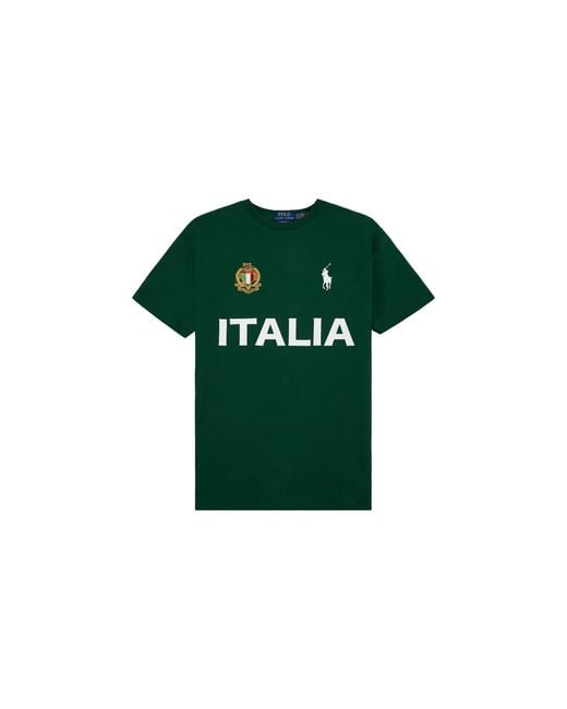 Polo Ralph Lauren Green Country T-Shirt "Italy" 710B20870002" for men