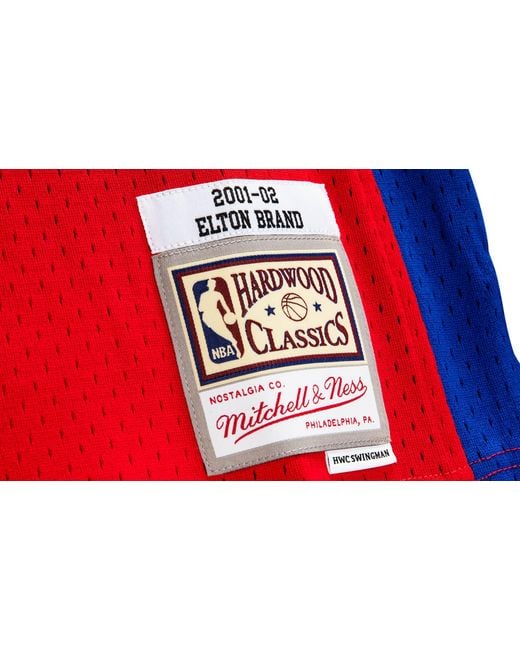 Mitchell & Ness Red Swingman Jersey "Nba 2001 Los Angeles Clippers Elton Brand" Smjysb19037 Lacscar01Ebr" for men