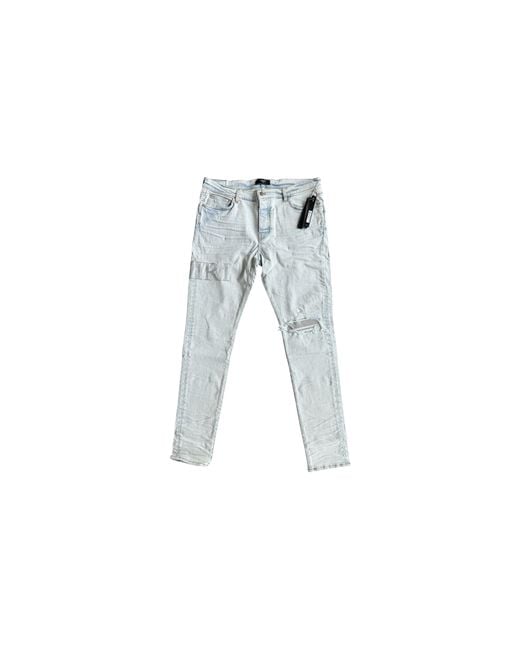 Amiri Black Crystal Applique Logo Jeans "Bleached" Pf23Mds015 496" for men