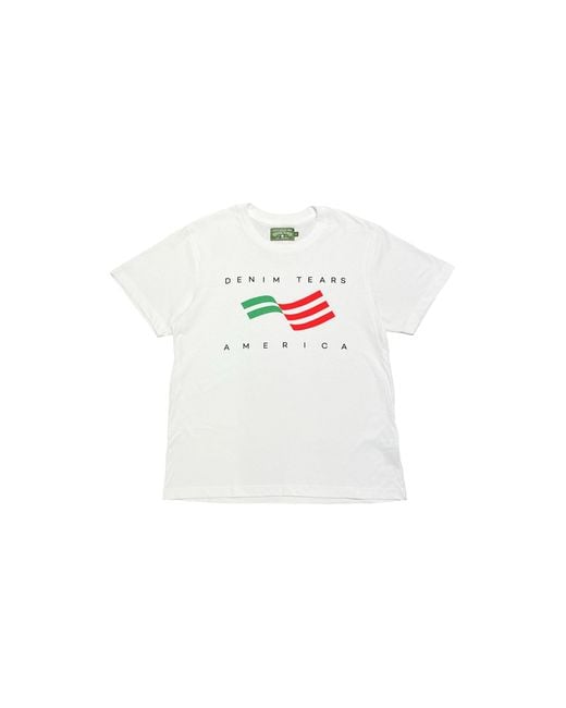 DENIM TEARS Black America Sportswear Short Sleeve T-Shirt Dt528" for men