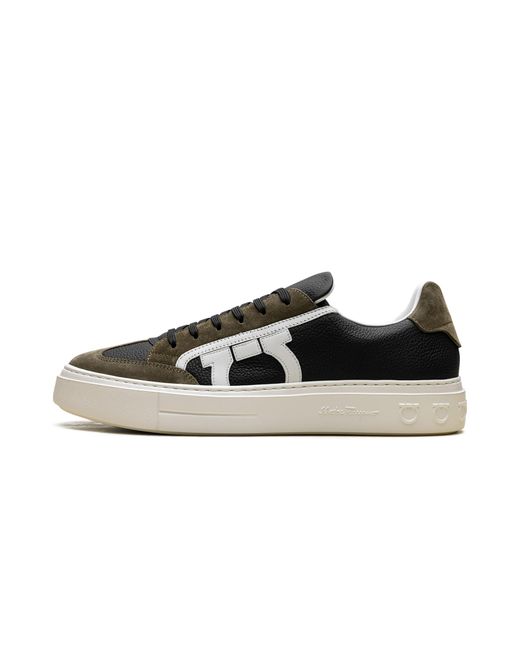 Ferragamo Black Borg 17 Lace-Up Sneakers 0736143 Tz U 71956" for men