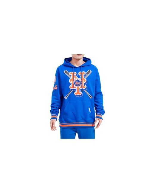 Pro Standard Blue Mlb New York Mets Mash Up Logo Royal P/O Hoodie Lnm533428 Ryb" for men
