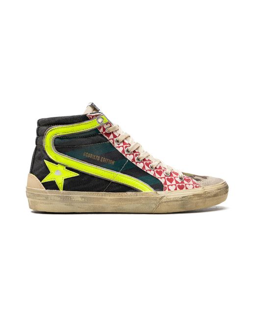 Golden Goose Deluxe Brand Black Slide Canvas Upper Suede And Gabardine Toe Nylon Tongue Leather Star And Wave Ice" Gmf00508.F004407.50772" for men