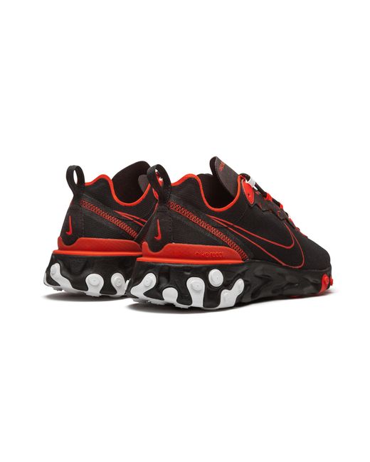 Nike Black React Element 55 "Script Swoosh" Ck9285 001" for men