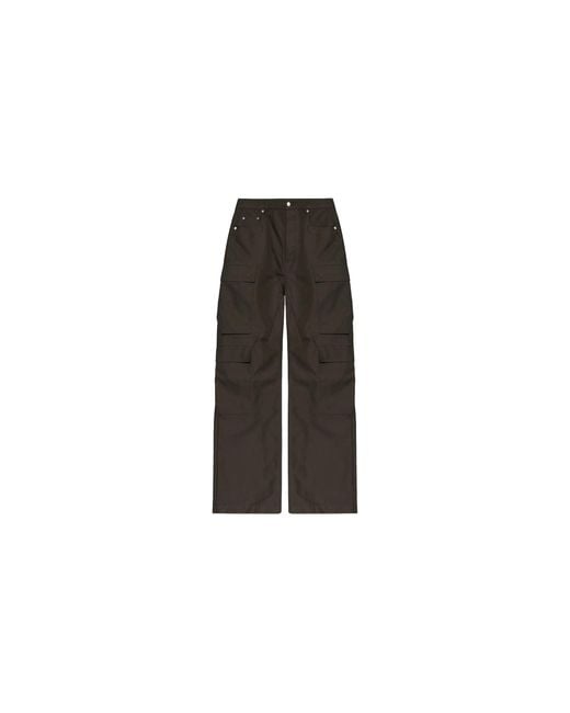 Rick Owens Black Geth Cargo Pants "Dark Dust" Ru01F2340 Cdu 78" for men