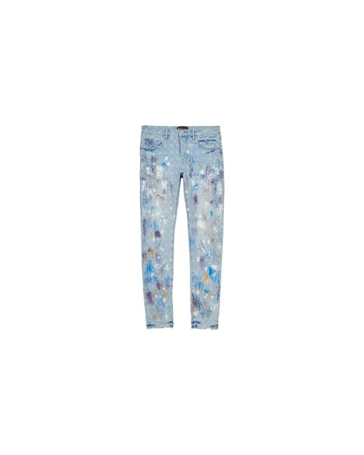 Purple Brand Black Paint Over Jacquard Monogram Jeans P001 Lbpj222" for men