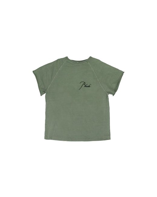 Rhude Green Raglan T-Shirt Rhdmtps0128 Grn" for men