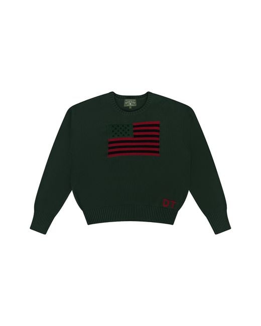 DENIM TEARS Green Flag Crewneck Dt817" for men