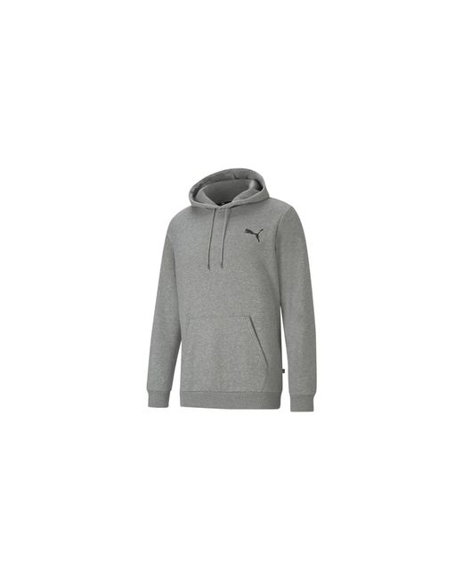 PUMA Black Essential Small Logo Fleece Hoodie "Medium Heather" 586690 53" for men