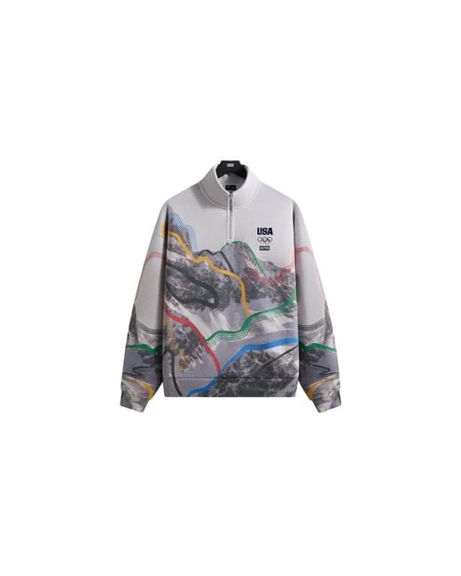 Kith Black Team Usa Winter Mountain Quarter Zip Khm034687 101" for men