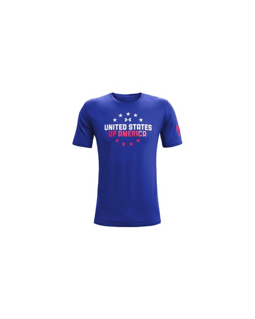 Under Armour Blue Freedom Us Of A T-Shirt 1365051 400" for men