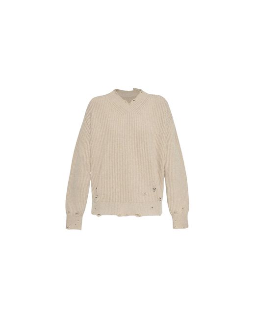MM6 by Maison Margiela Black Wool Sweater Melange" S52Hn0011 M13138 806M"