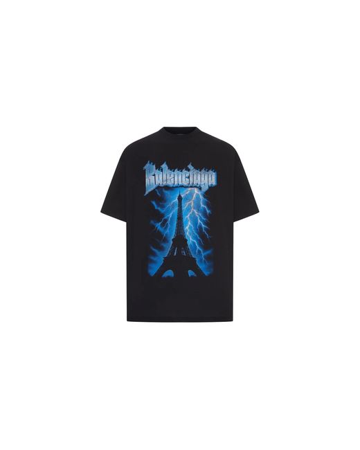 Balenciaga Black Oversized T-Shirt 850345 Tuve7 1000" for men