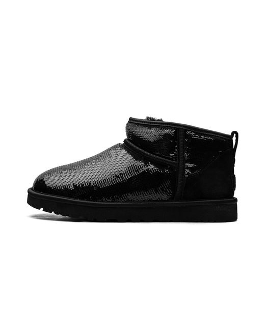 Ugg Black Classic Ultra Mini Boot "Mirror Ball" 1151616 Blk"
