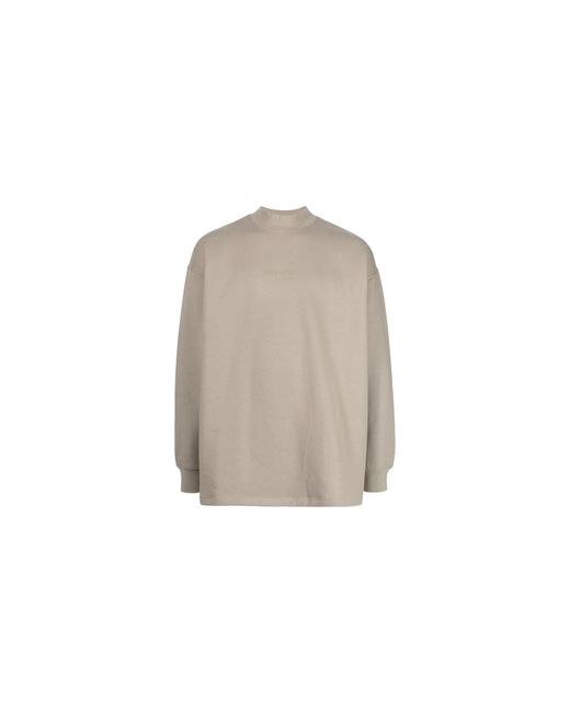 Fear Of God Black Essentials Relaxed Crewneck Sweatshirt "Smoke" 192Su222071F" for men