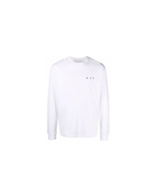 Off-White c/o Virgil Abloh Black Caravaggio Paint Skate Long-Sleeve T-Shirt Omab064C99Jer0050110" for men