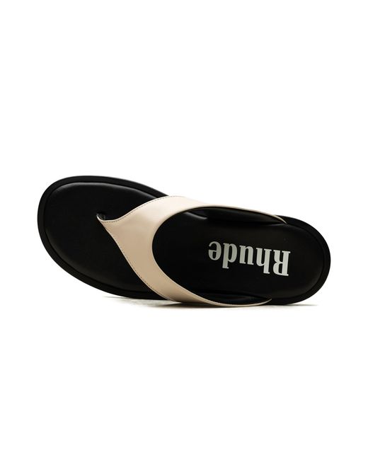 Rhude Black Thong Flip Fops "Off- Rhss24Fo02619273" for men