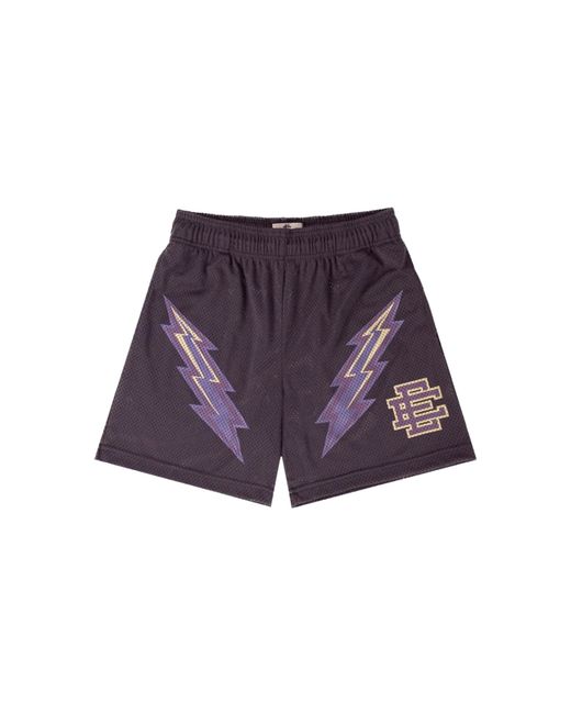 Eric Emanuel Black Ee Bolt Shorts "Grape" Ee396" for men