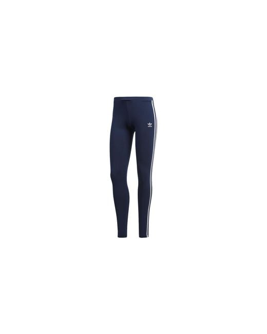 Adidas Black 3 Stripes Leggings "Collegiate" Dh3182"