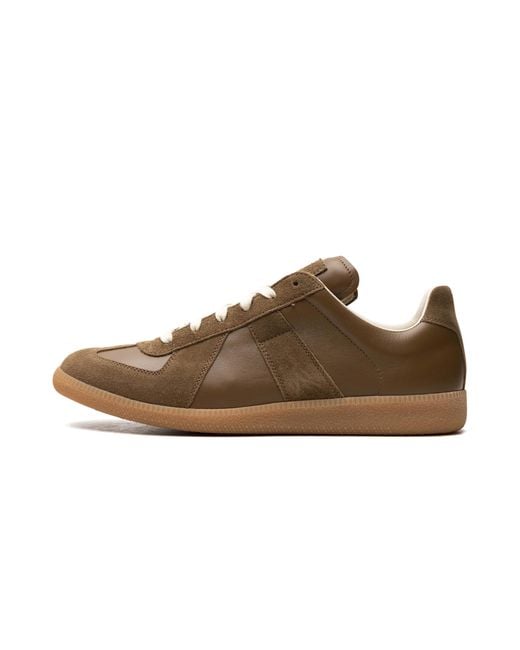 Maison Margiela Brown 22 Replica Low Top Sneaker "Khaki" S57Ws0153 Sy0646 727" for men