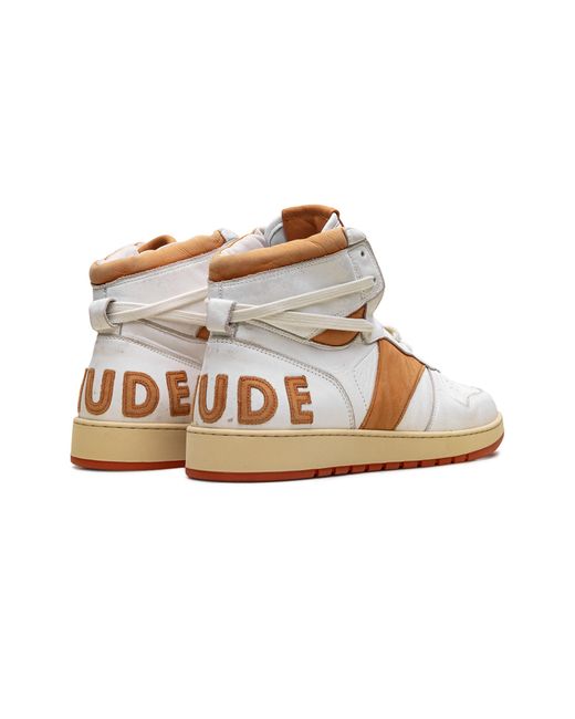 Rhude Black Leather Rhecess Hi Top Sneakers "Multi Rhss22Fo221785620562" for men