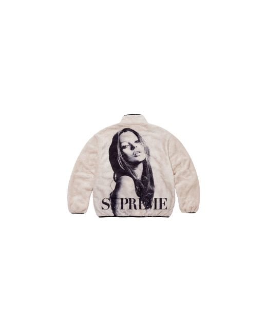Supreme Black Kate Moss Fleece Jacket "Fw24