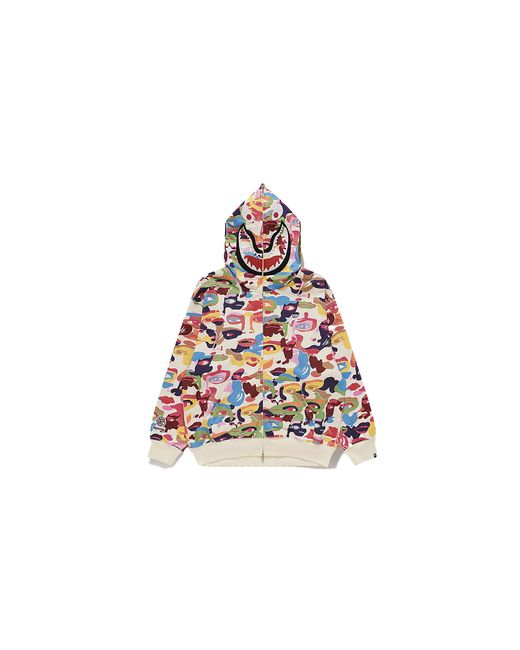 A Bathing Ape Black Full Zip Hoodie "Kidsuper Camo Shark for men