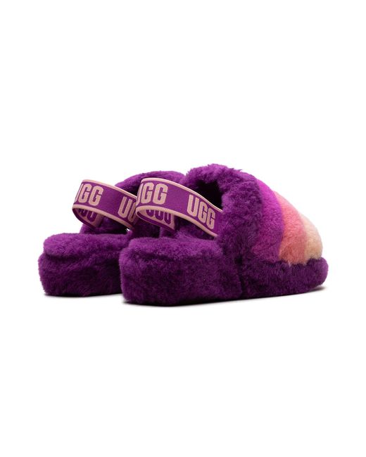 Ugg Purple Fluff Yeah Slide "Berrylicious Multi" 1097169 Bsml"