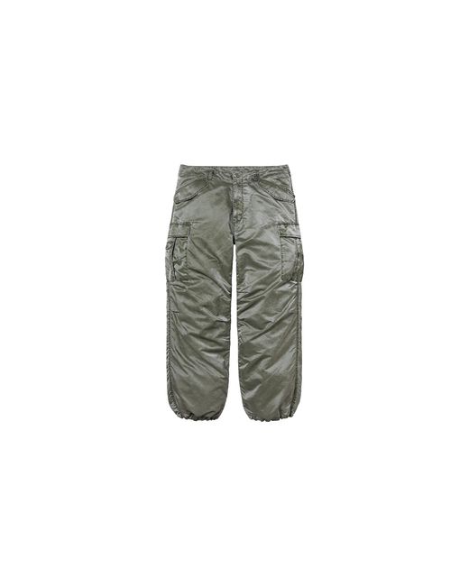 Supreme Black Washed Flight Satin Cargo Pant "Fw24