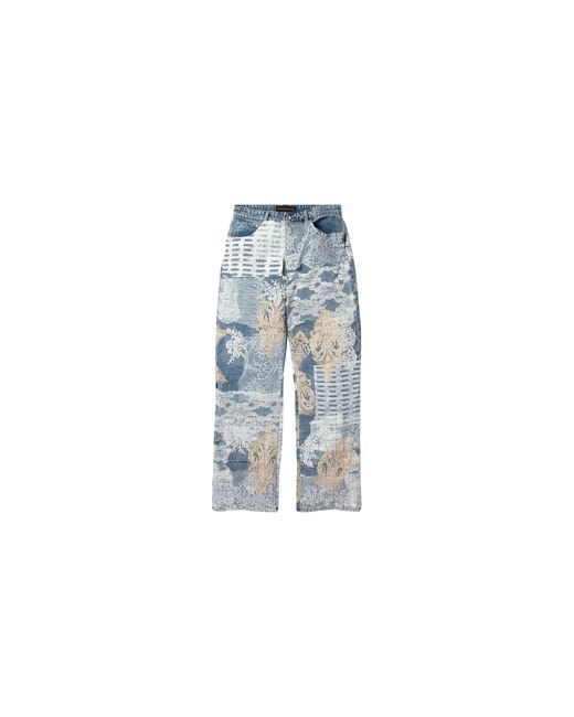 Who Decides War Black Grid Lace Denim "Sky" Wdwfw23007 Sky" for men