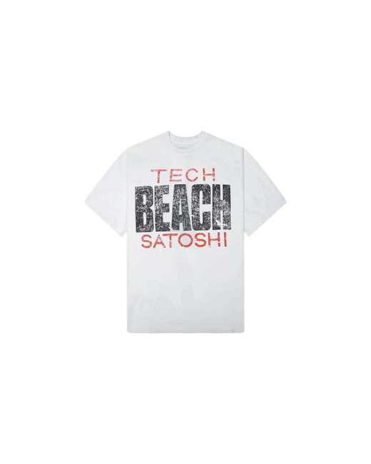 Satoshi Nakamoto Black Tech Beach Logo Short Sleeve T-Shirt Sat063" for men