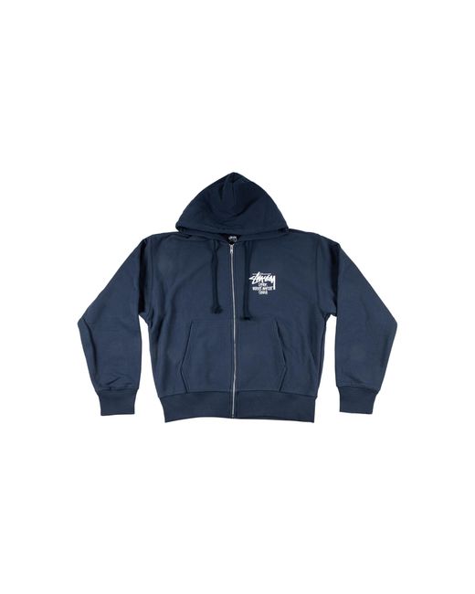 Stussy Blue Ginza Zip Hoodie "Dover Street Market for men