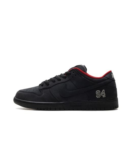 Nike Black Sb Dunk Low "Supreme for men