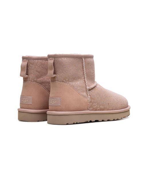 Ugg Black Classic Mini "Snow Leopard Fleece Lined" 1113494 Qrt"