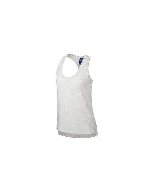 Nike Black Sportswear Gym Vintage Tank Top "Birch Heather Sail" 883735 051"