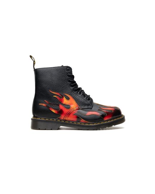 Dr. Martens Black 1460 Pascal Flame Arcadia Rub Off Leather Boots 41517001" for men
