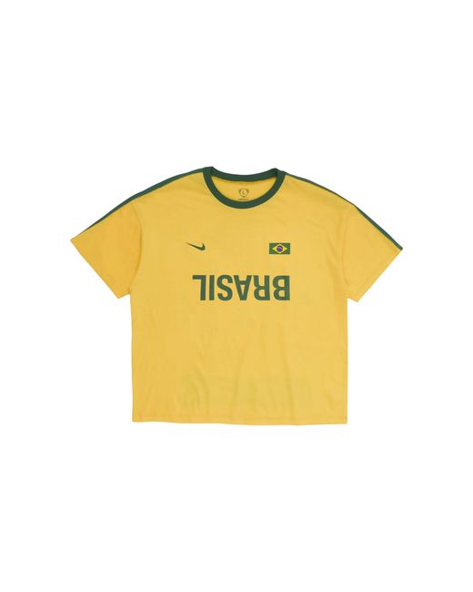 Travis Scott Yellow Nike X Cactus Jack Brasil Total 90 T-Shirt Cpfm82"