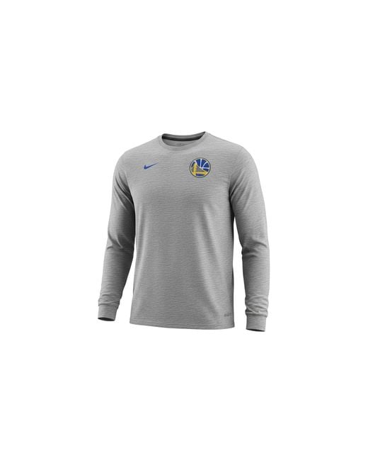 Nike Black Nba Gs Warriors Facility Dri-Fit Long Sleeve T-Shirt 870386 063" for men