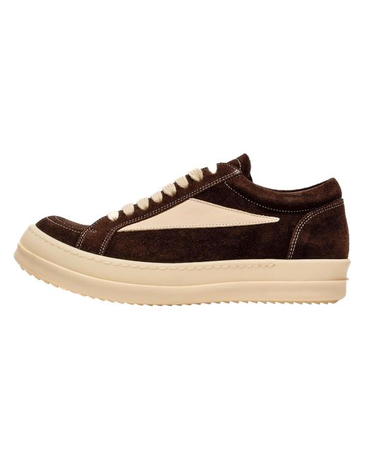 Rick Owens Black Hollywood Vintage Sneaker Low "Mahogany Milk" Rp01E7866 Lvslco 1411" for men