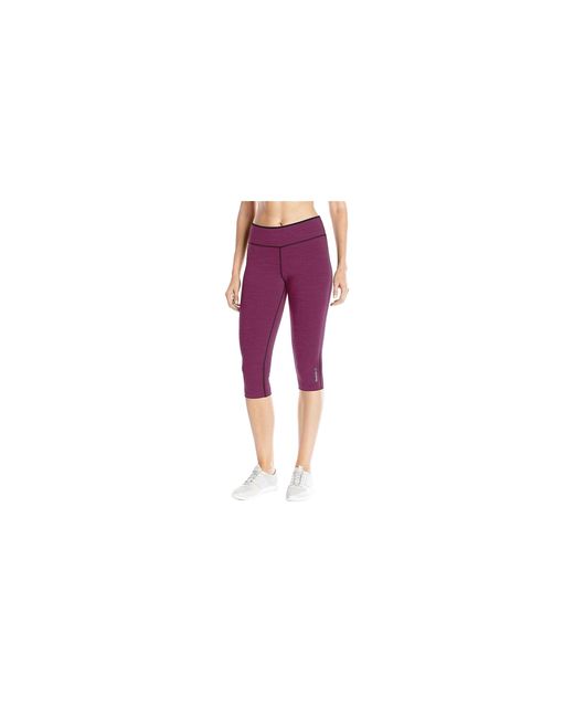 Reebok Black Workout Ready Reversible Capri "Mystery Berry" Ay2131"