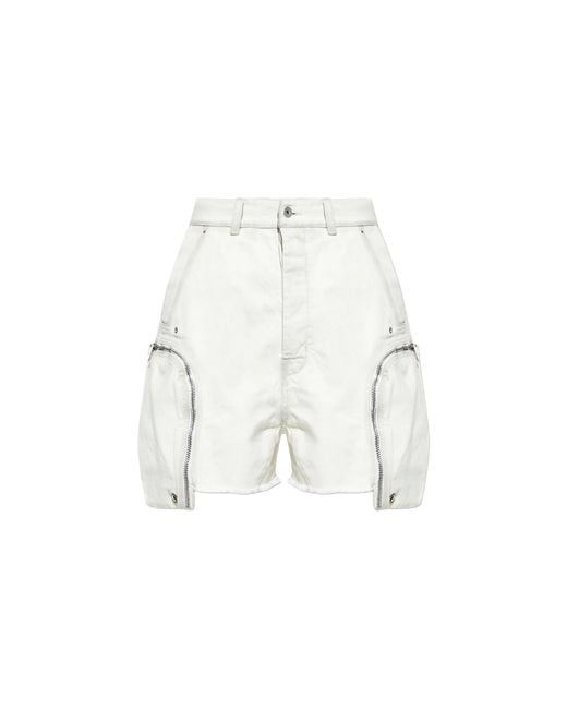 Rick Owens Black Bauhaus Shorts "Milk Wash" Du01F4350 Dmw 51" for men