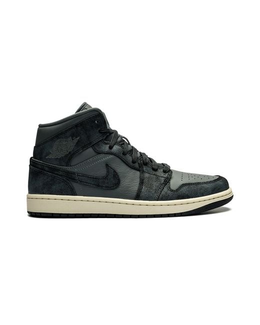 Nike Black Air 1 Mid "Distressed Smoke" Fj3448 001"