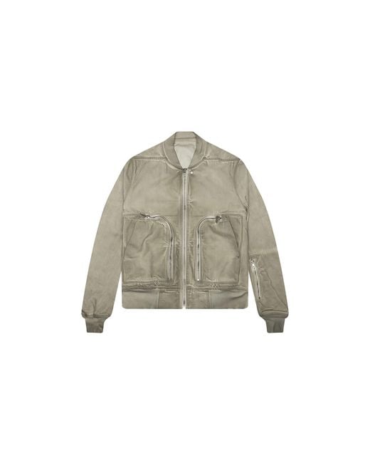 Rick Owens Natural Bauhaus Flight Denim Bomber Jacket Du01F4784Dsn138" for men