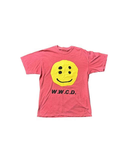 Travis Scott Pink W.W.C.D Smile T-Shirt "Washed" Cpfm87"