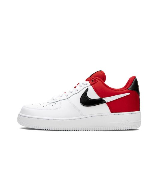 nike air force 1 black white red