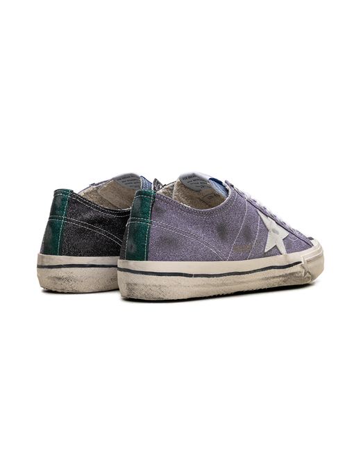 Golden Goose Deluxe Brand Black V-Star Lab "Lilac Leather And Glitter With Star" Gwf00129 F006427 82780"